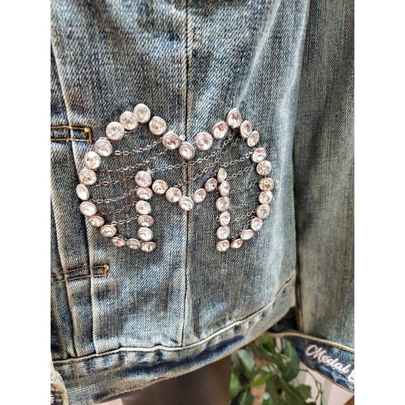Limited-Edition Medal Gear Blue Denim Cotton Long Sleeve Buttons Front Jacket M - Picture 3 of 10